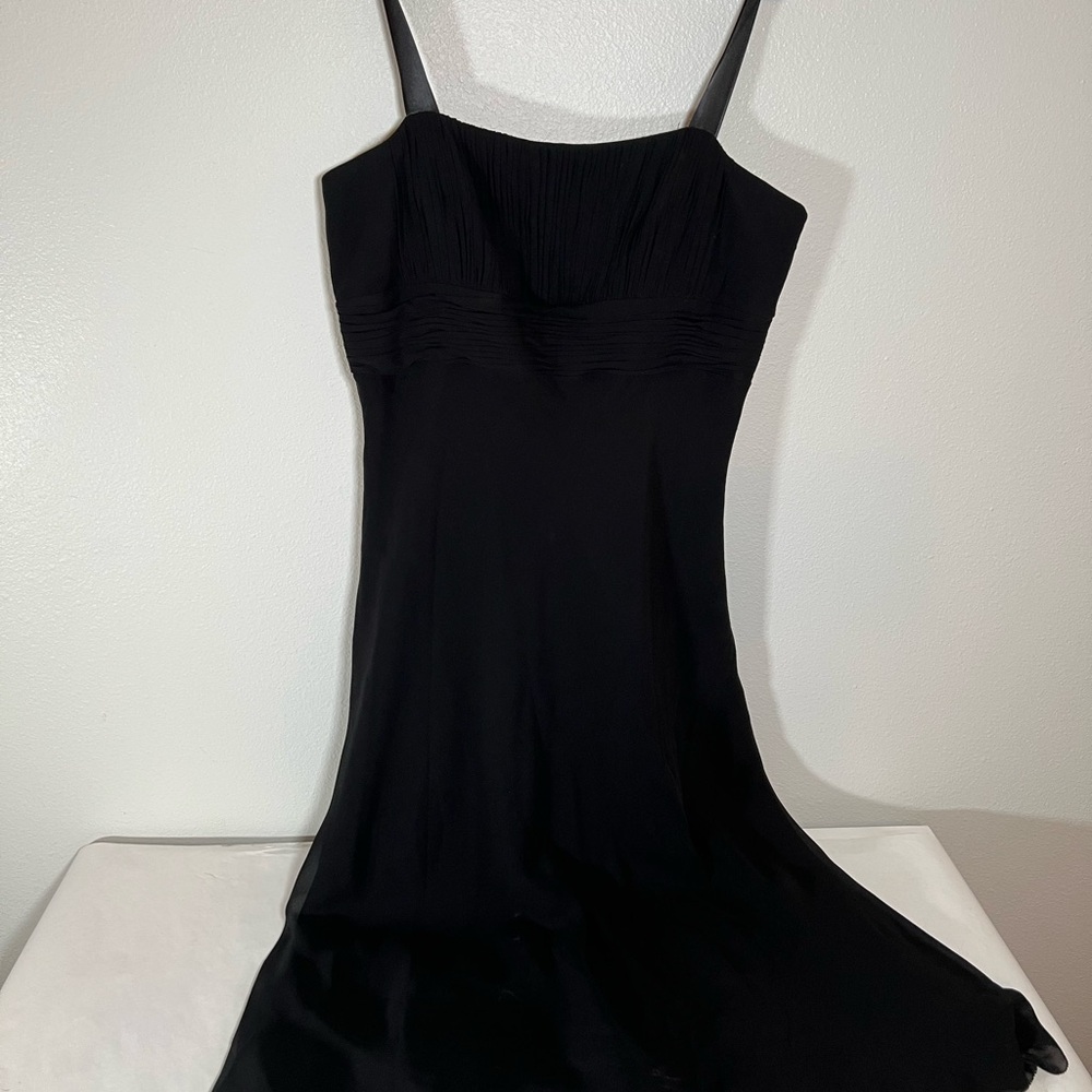Adrianna Papell Elegant Black Silk dress size 12